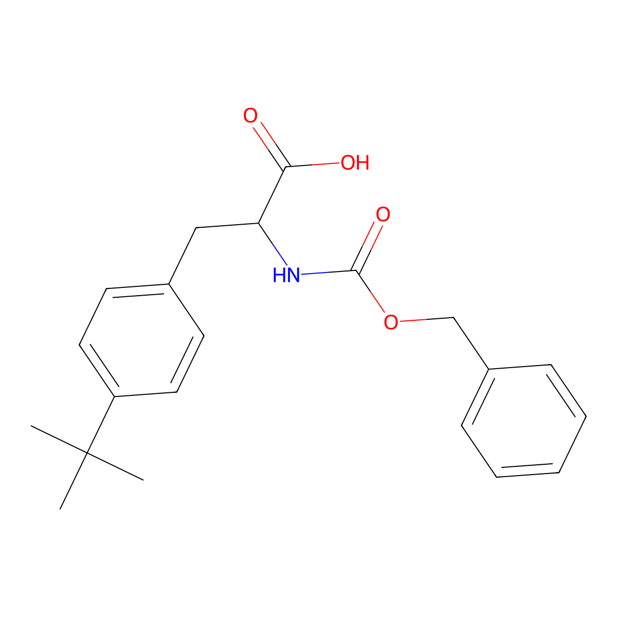 Cbz-4-tert-butyl-D-Phenylalanine molecular structure, CAS 1270290-73-7