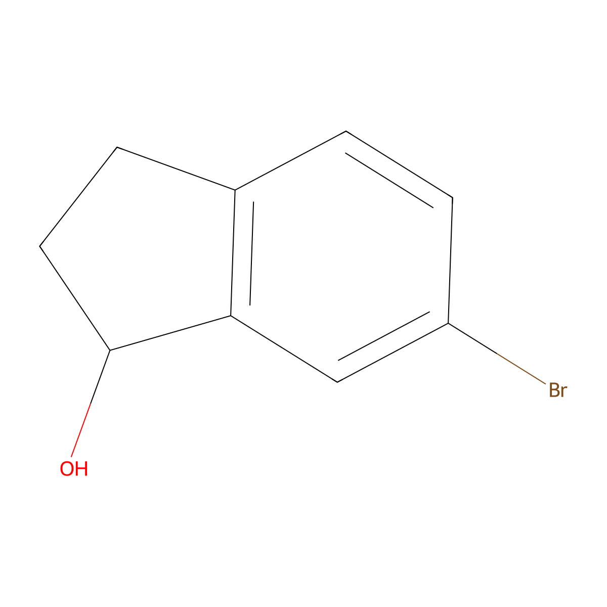 (1R)-6-bromo-2,3-dihydro-1H-inden-1-ol molecular structure, CAS 1270291-42-3
