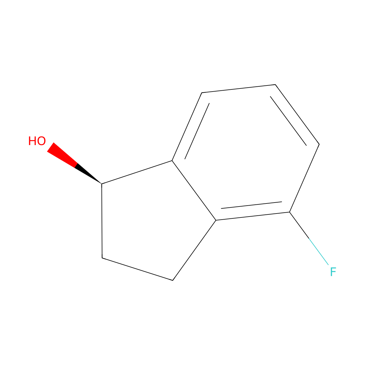 (1R)-4-fluoro-2,3-dihydro-1H-inden-1-ol molecular structure, CAS 1270292-77-7