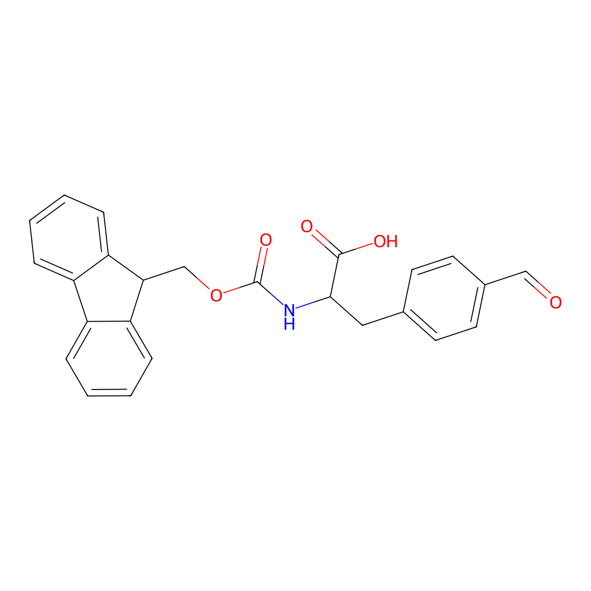 N-Fmoc-4-formyl-D-phenylalanine molecular structure, CAS 1270293-25-8