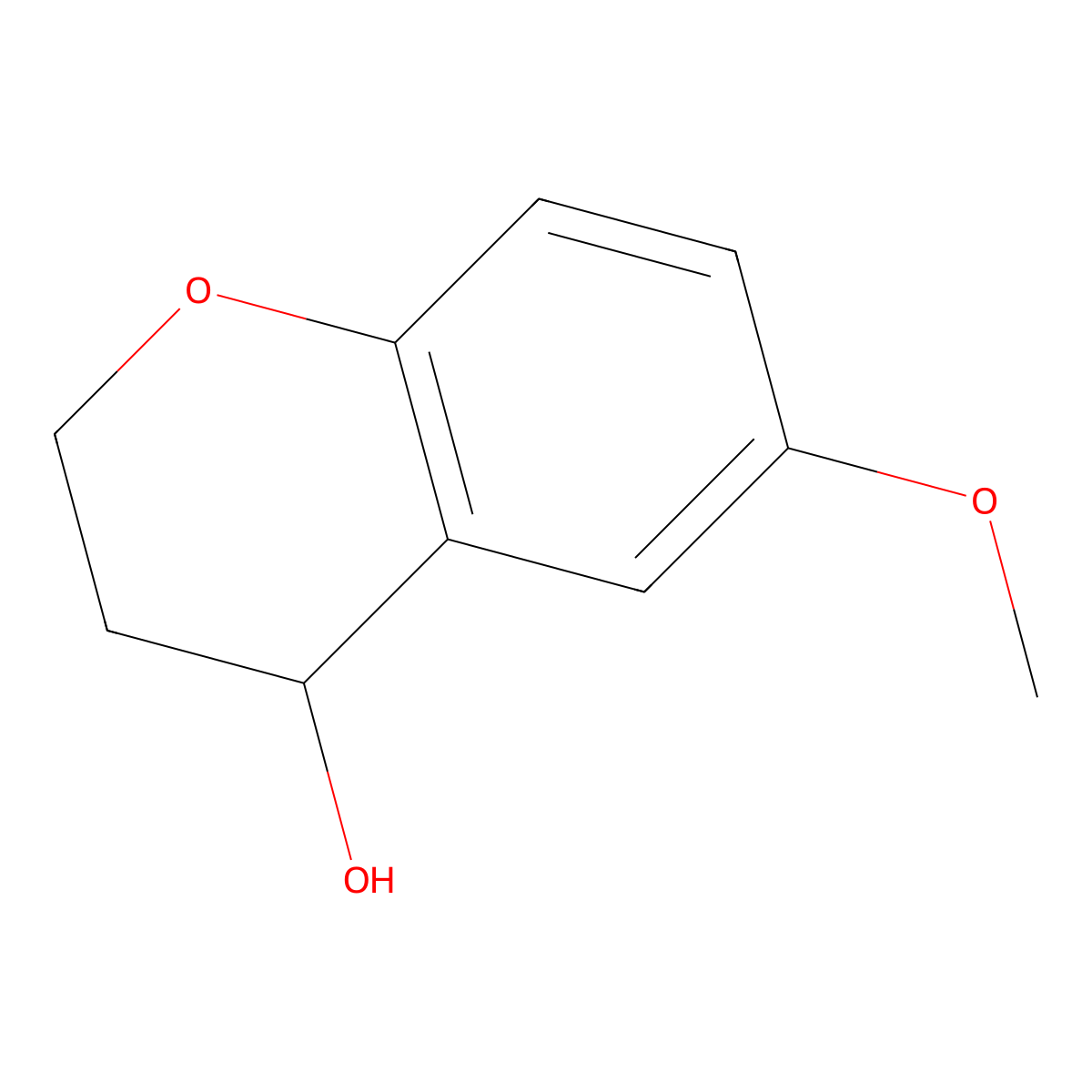 (4S)-6-methoxy-3,4-dihydro-2H-1-benzopyran-4-ol molecular structure, CAS 1270299-61-0