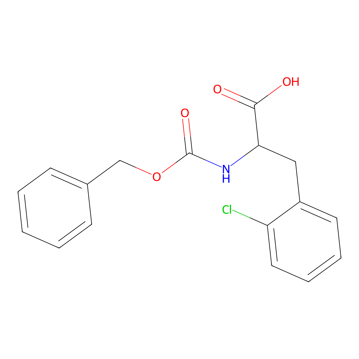Cbz-2-Chloro-D-Phenylalanine molecular structure, CAS 1270301-63-7