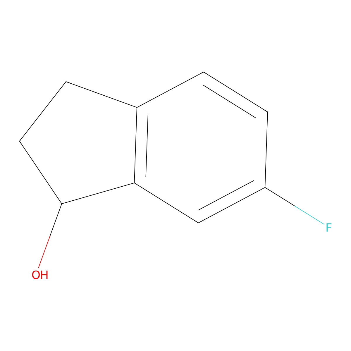 (1R)-6-fluoro-2,3-dihydro-1H-inden-1-ol molecular structure, CAS 1270301-76-2