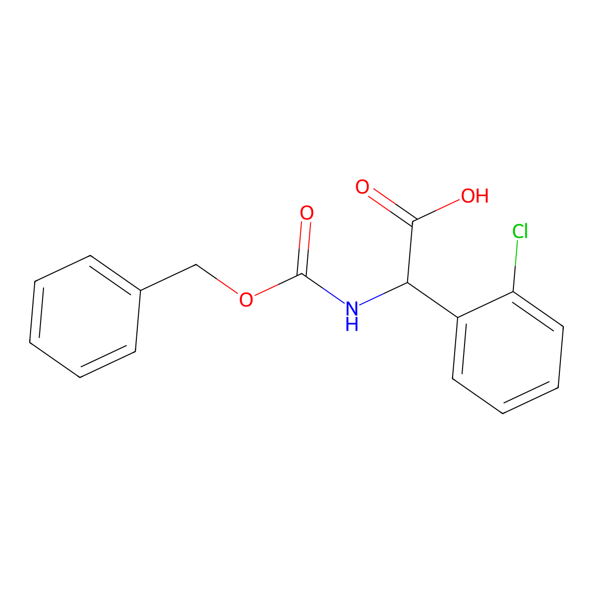 (2S)-2-{[(benzyloxy)carbonyl]amino}-2-(2-chlorophenyl)acetic acid molecular structure, CAS 1270302-15-2