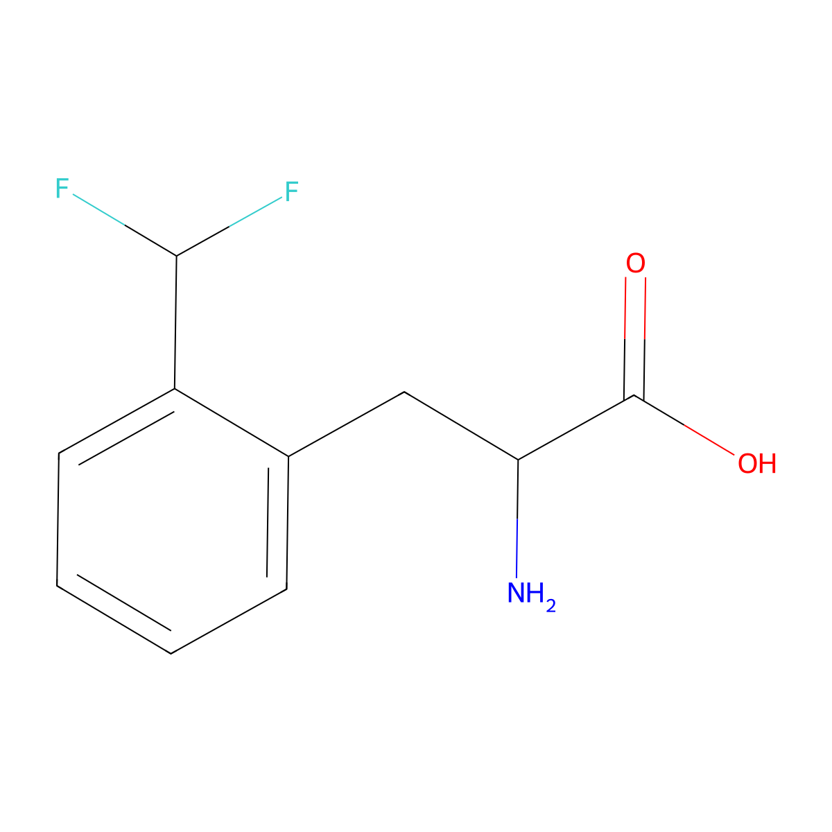 2-Amino-3-[2-(difluoromethyl)phenyl]propanoic acid molecular structure, CAS 1270307-13-5