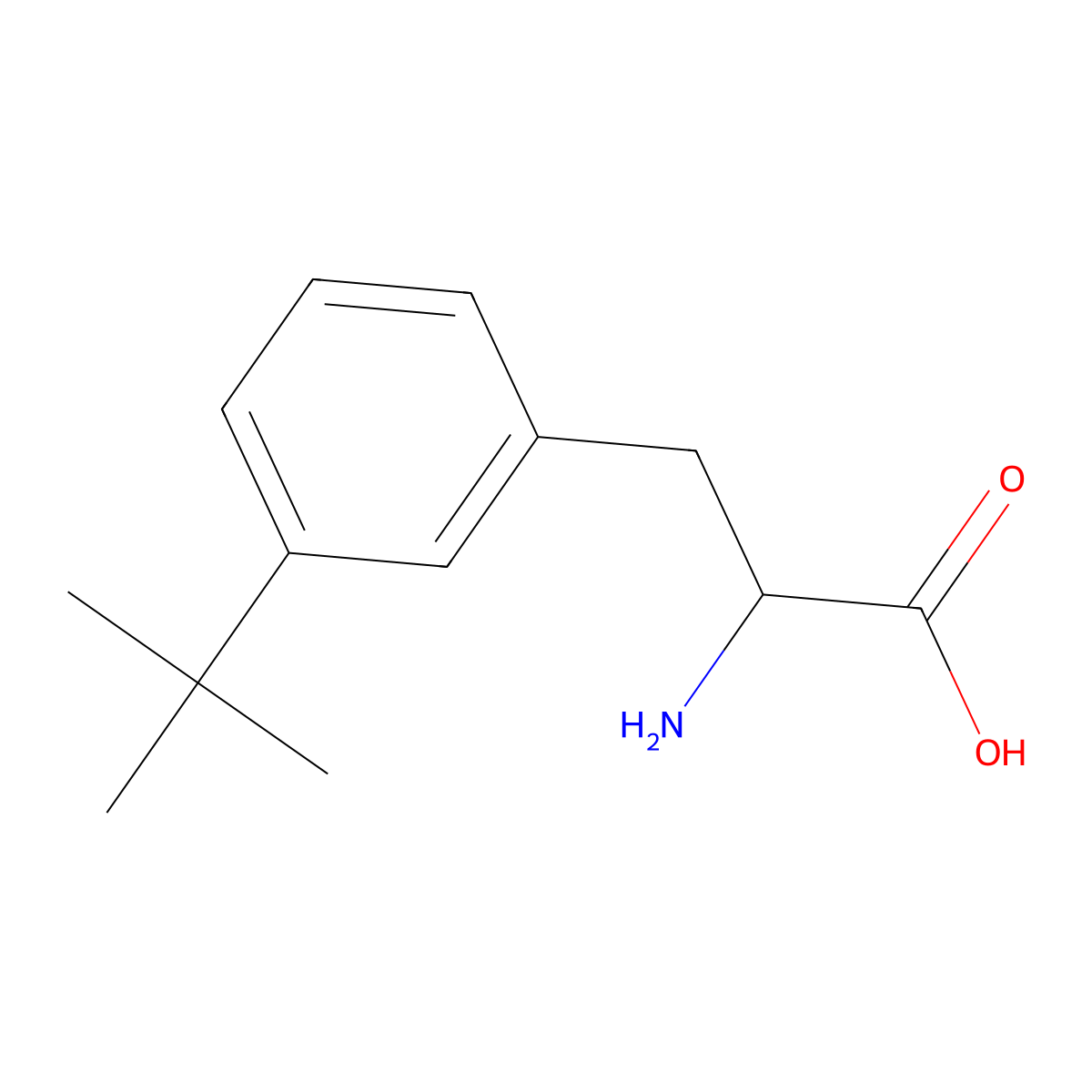 2-Amino-3-(3-tert-butylphenyl)propanoic acid molecular structure, CAS 1270315-14-4