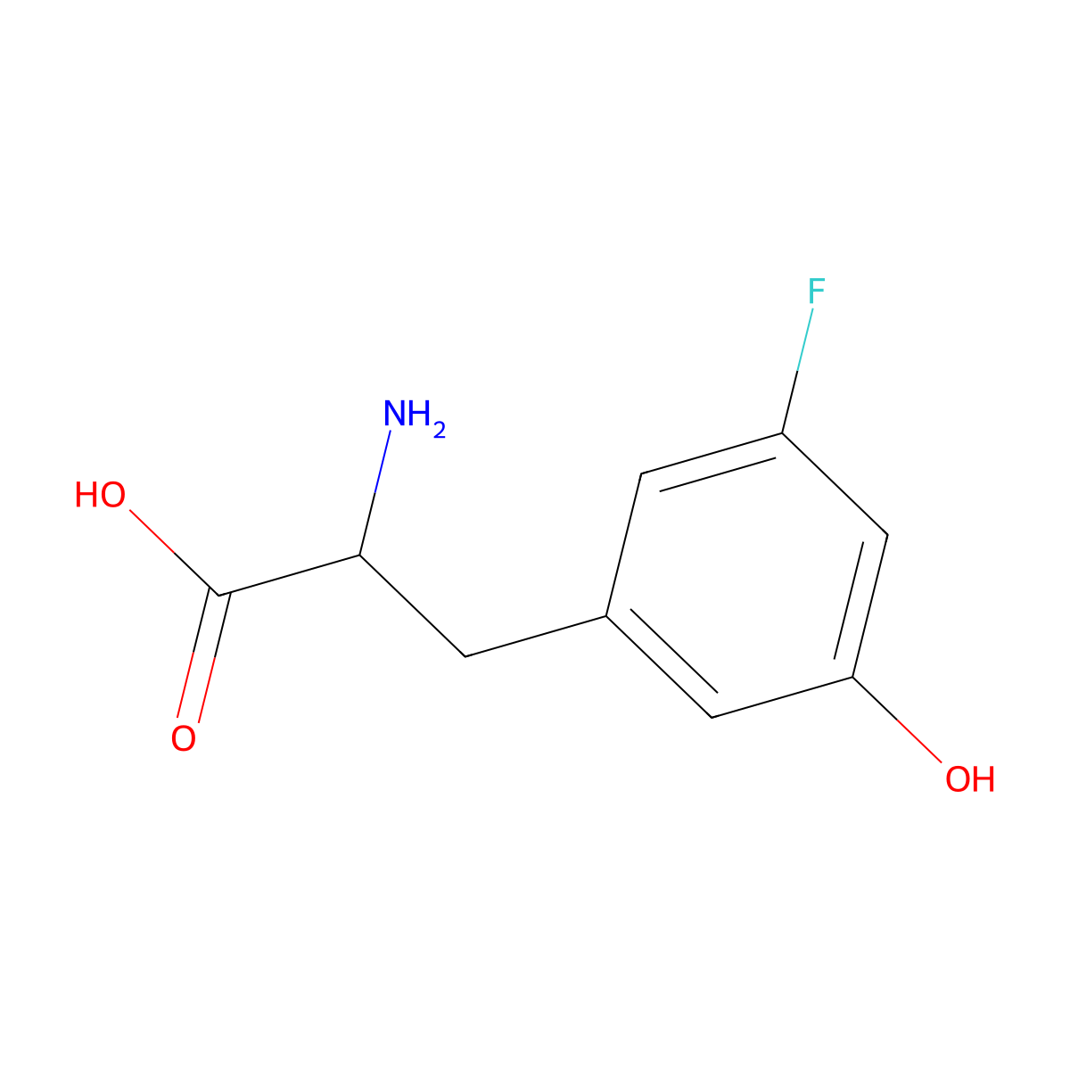3-Fluoro-5-hydroxy-DL-phenylalanine molecular structure, CAS 1270319-43-1
