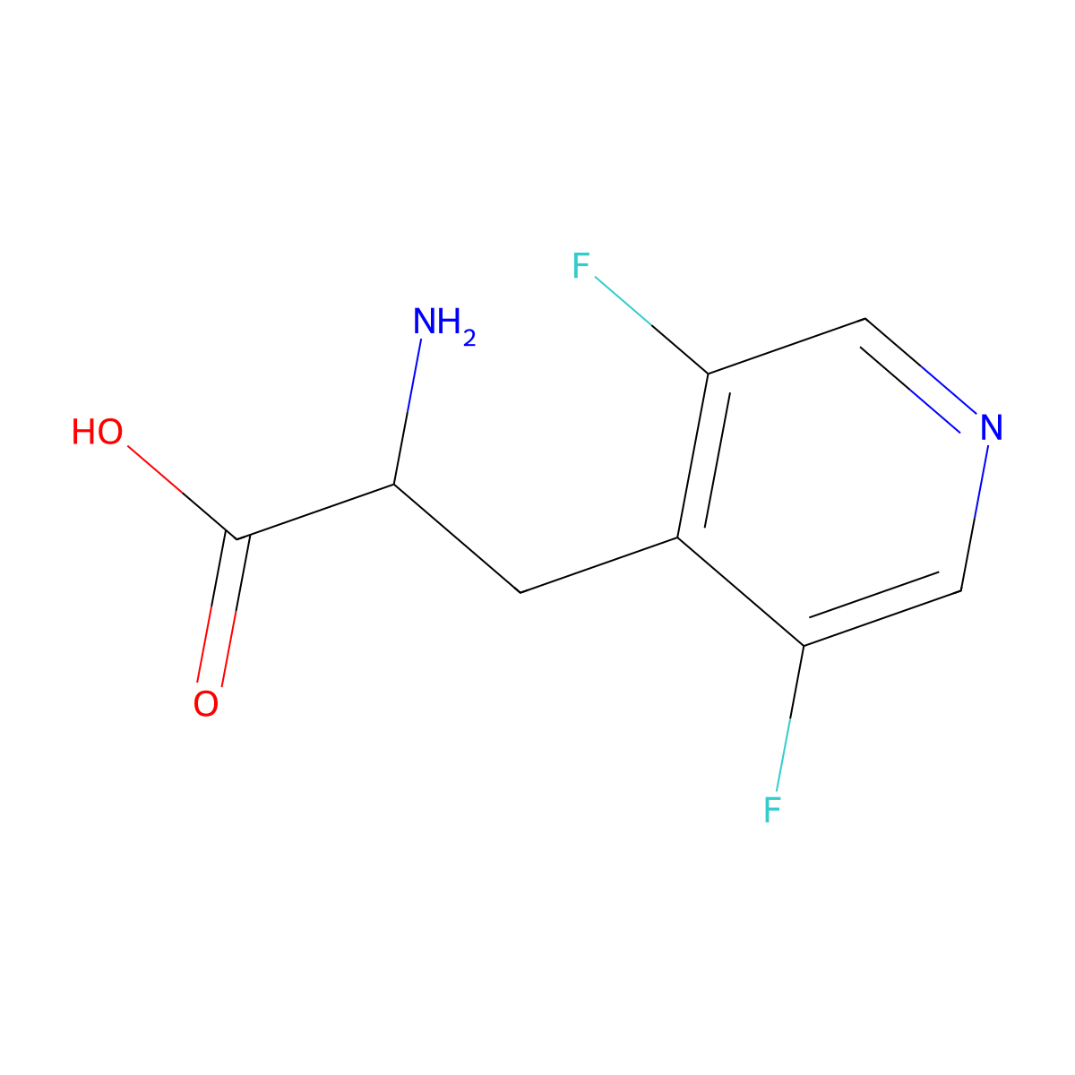 2-Amino-3-(3,5-difluoropyridin-4-yl)propanoic acid molecular structure, CAS 1270320-81-4