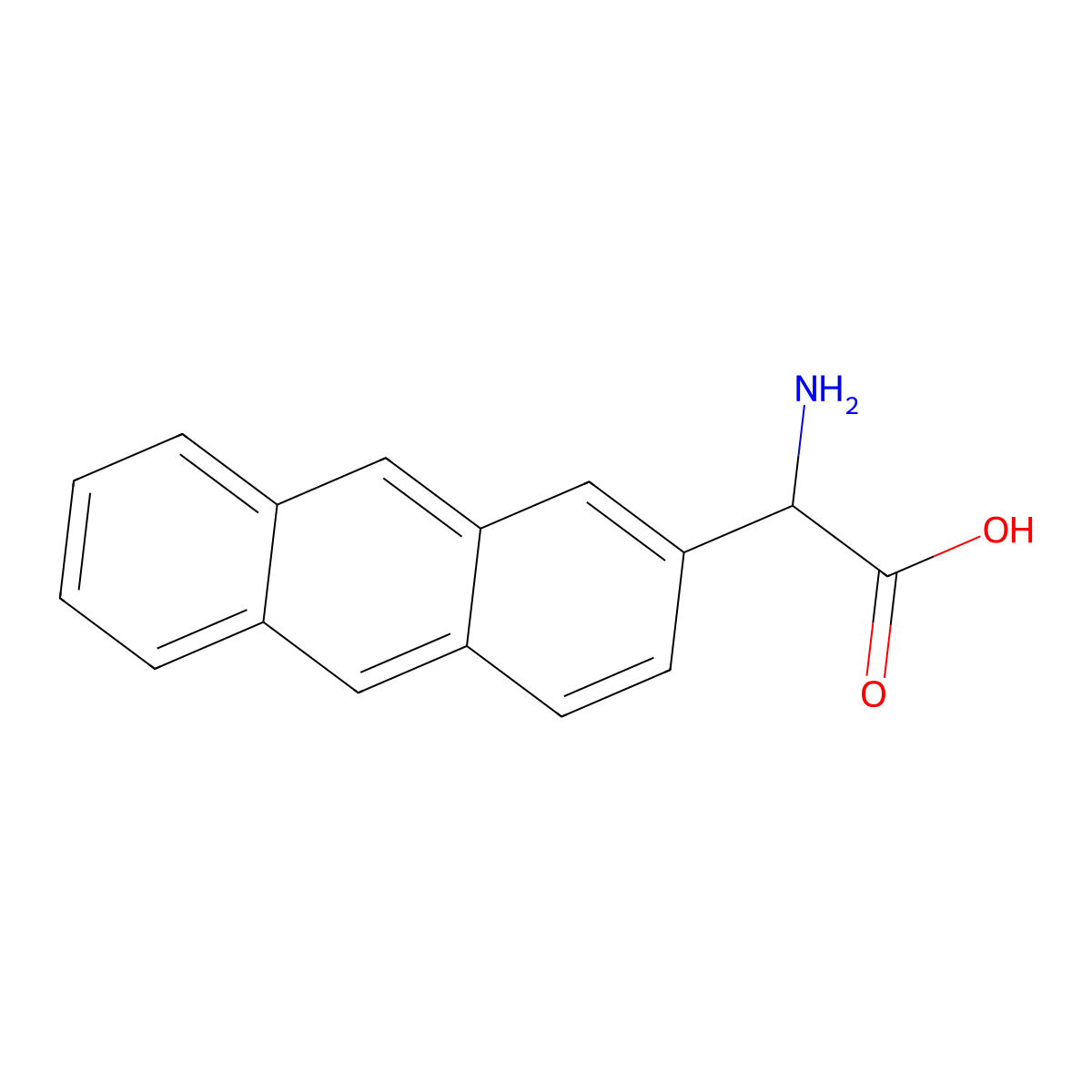 2-Amino-2-(2-anthryl)acetic acid molecular structure, CAS 1270324-19-0