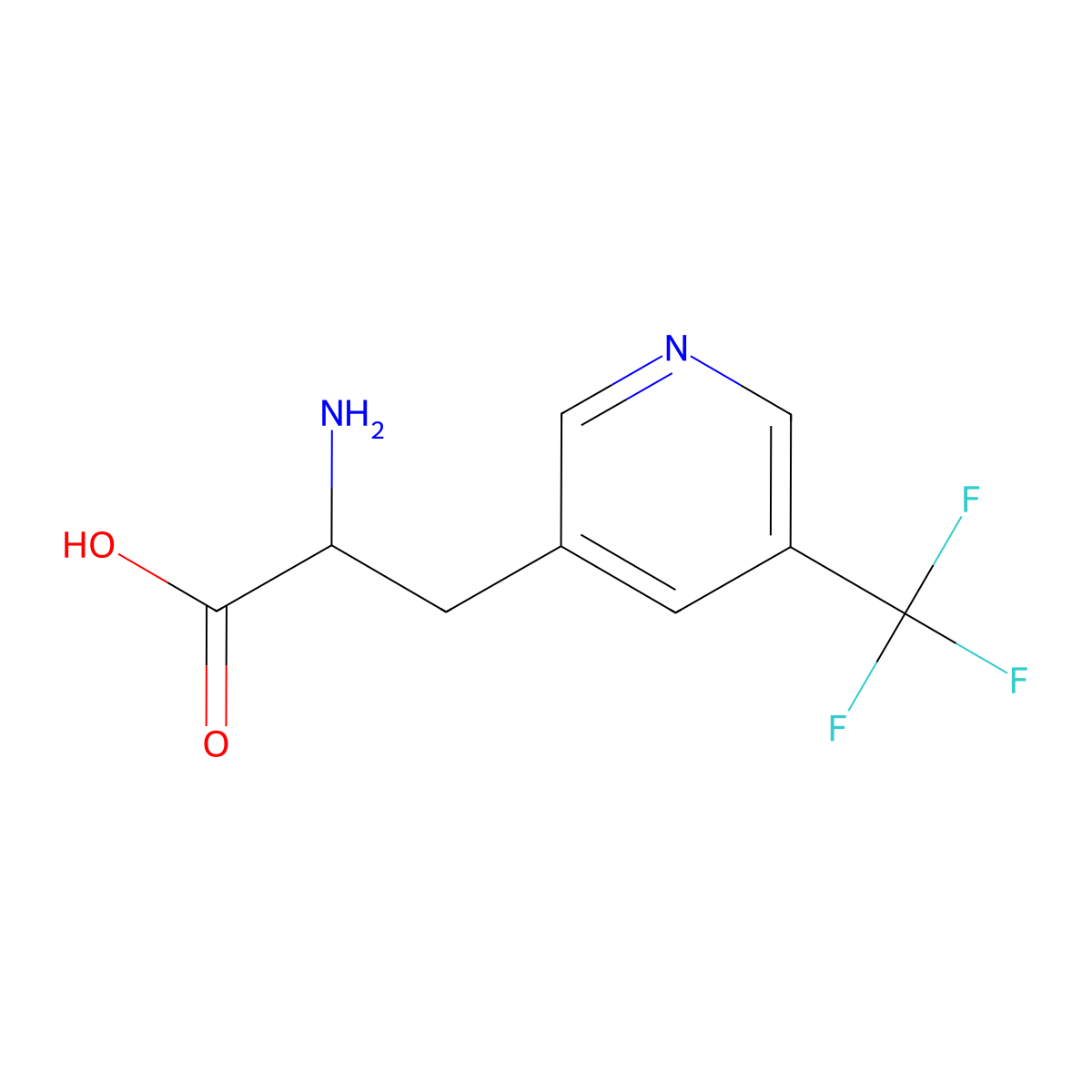 2-Amino-3-[5-(trifluoromethyl)pyridin-3-yl]propanoic acid molecular structure, CAS 1270325-31-9