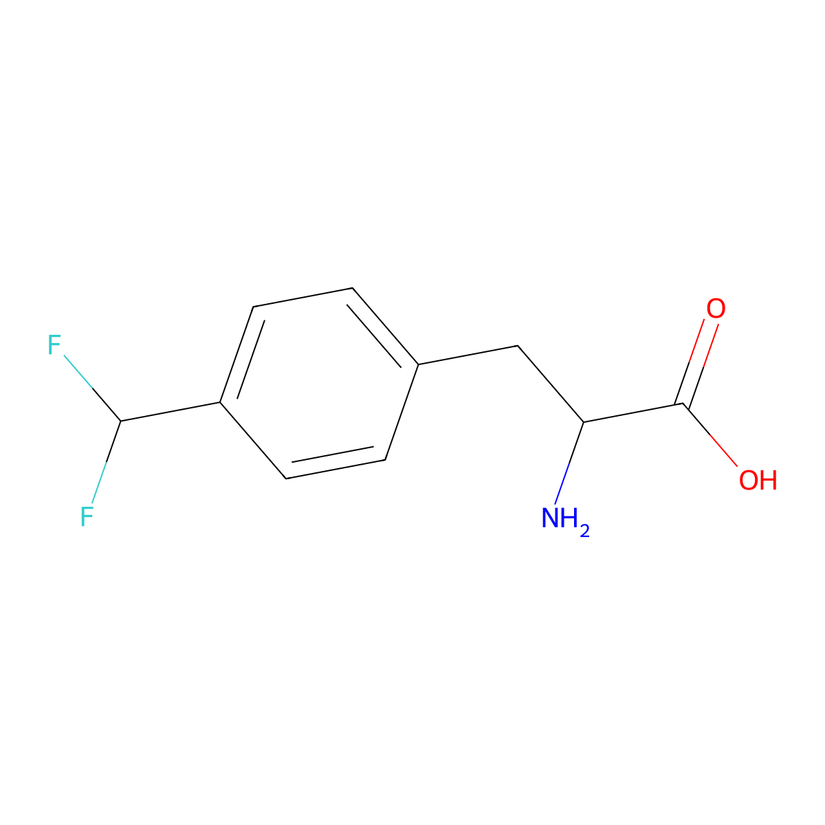 2-Amino-3-[4-(difluoromethyl)phenyl]propanoic acid molecular structure, CAS 1270326-02-7