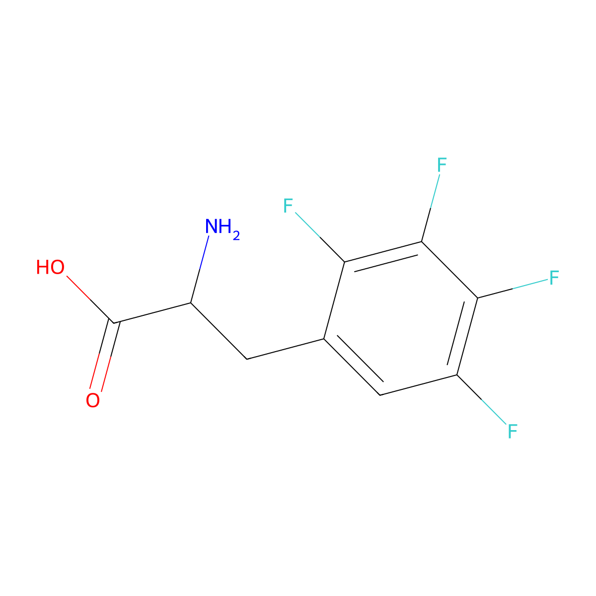 2,3,4,5-Tetrafluoro-D-Phenylalanine molecular structure, CAS 1270326-21-0