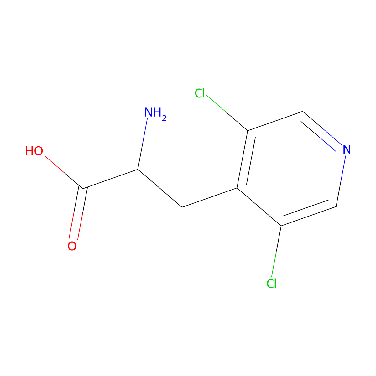 2-Amino-3-(3,5-dichloropyridin-4-yl)propanoic acid molecular structure, CAS 1270326-34-5