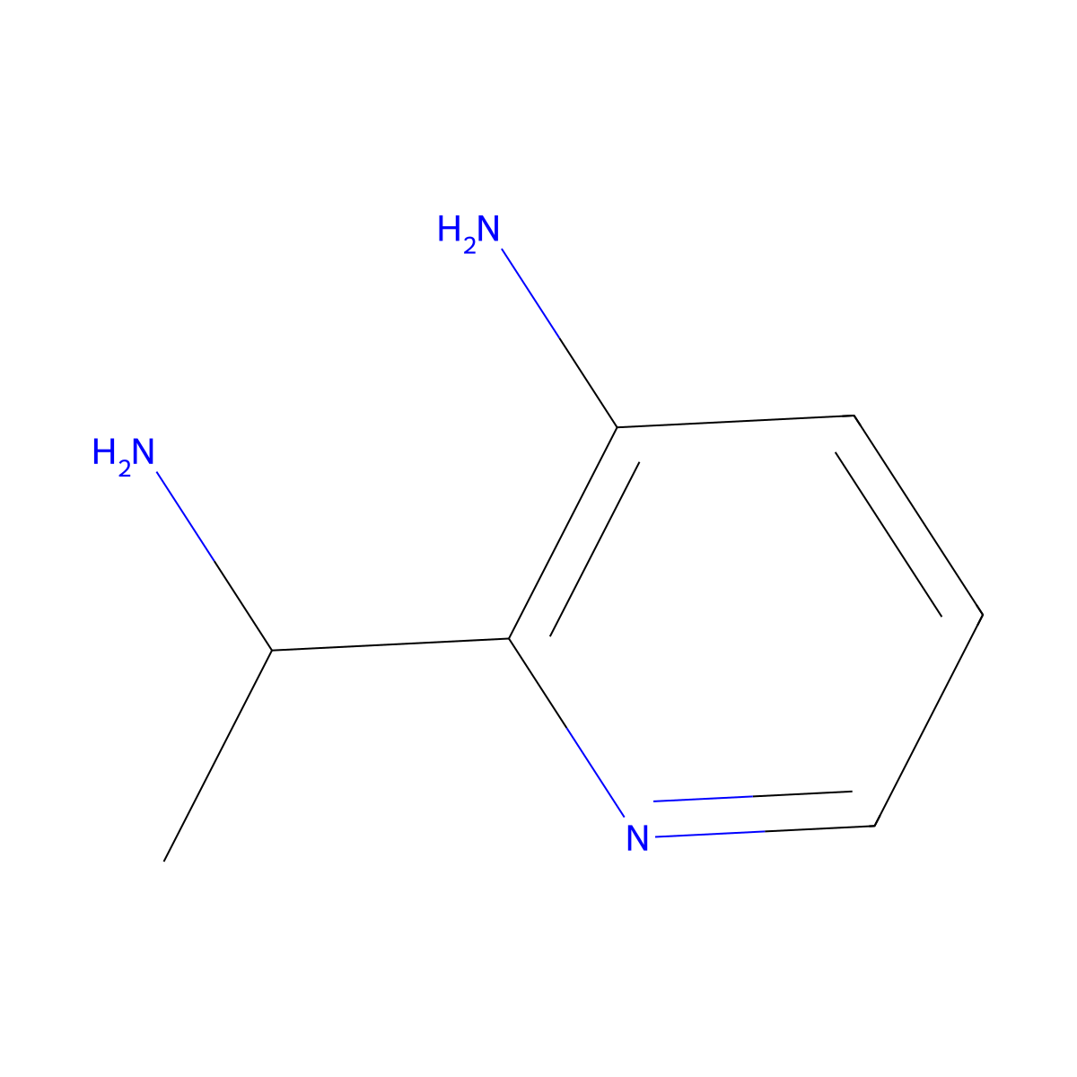 2-(1-Aminoethyl)pyridin-3-amine molecular structure, CAS 1270326-64-1