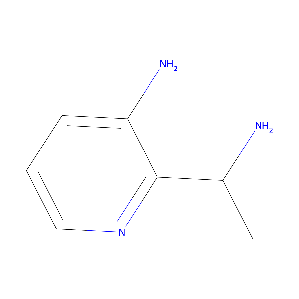 2-(1-Aminoethyl)pyridin-3-amine molecular structure, CAS 1270326-64-1
