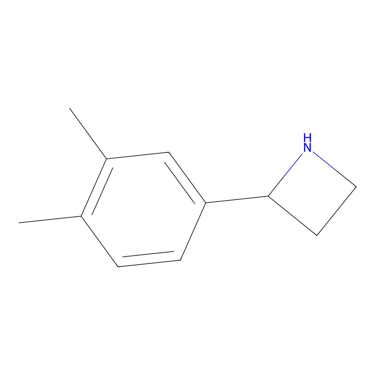2-(3,4-Dimethylphenyl)azetidine molecular structure, CAS 1270329-56-0