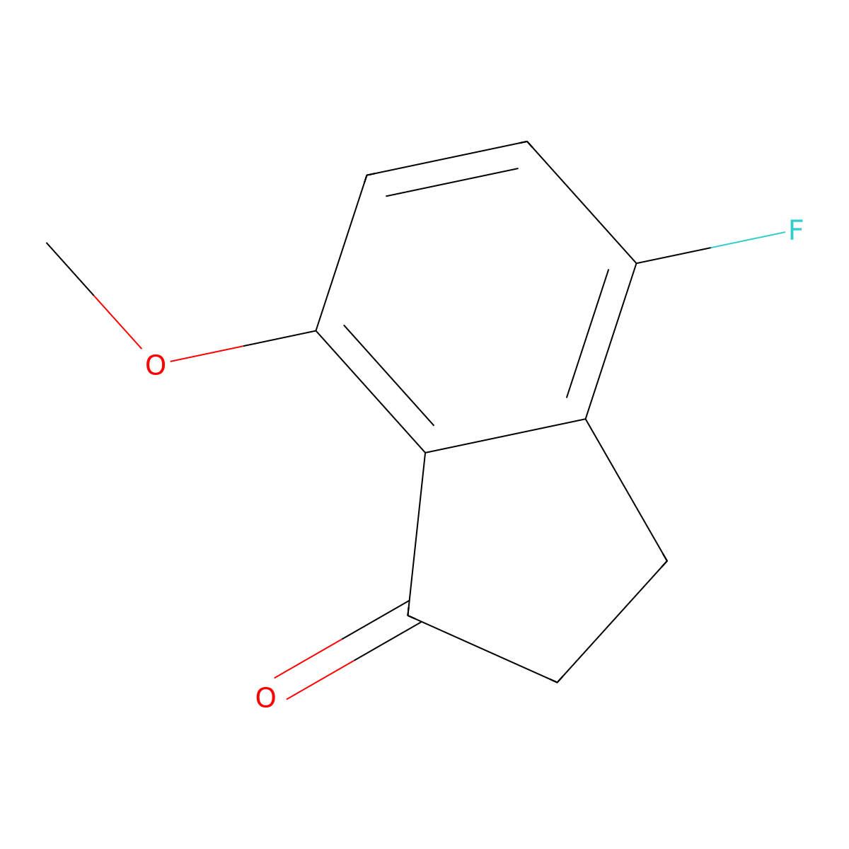 4-Fluoro-7-methoxy-2,3-dihydro-1H-inden-1-one molecular structure, CAS 127033-13-0