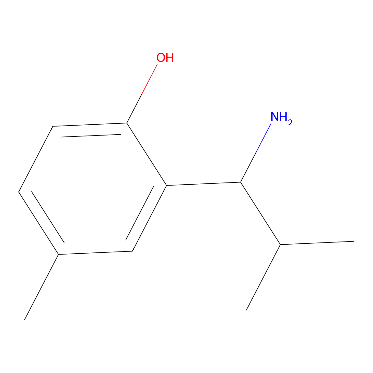 2-(1-Amino-2-methylpropyl)-4-methylphenol molecular structure, CAS 1270332-90-5