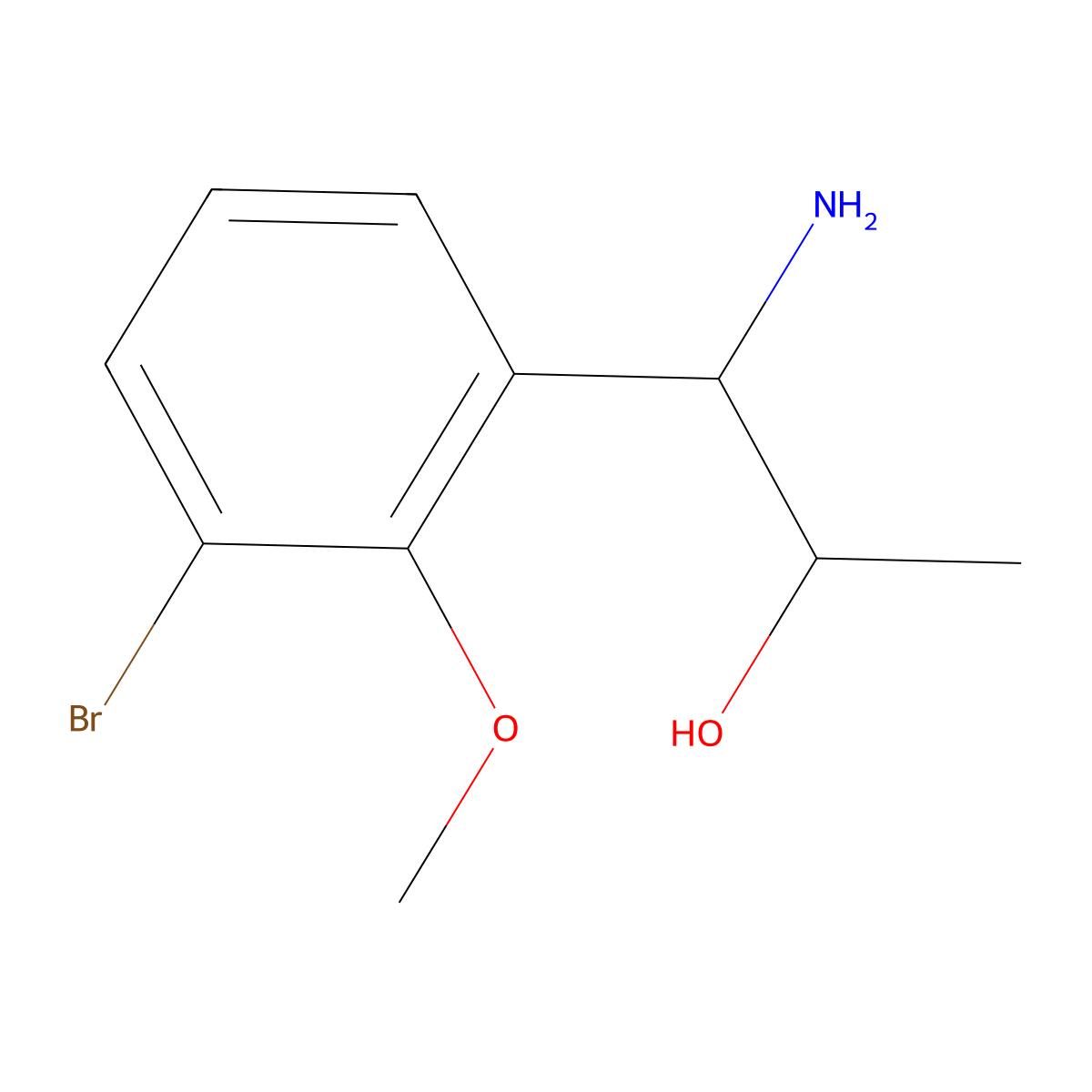 1-Amino-1-(3-bromo-2-methoxyphenyl)propan-2-OL molecular structure, CAS 1270335-58-4