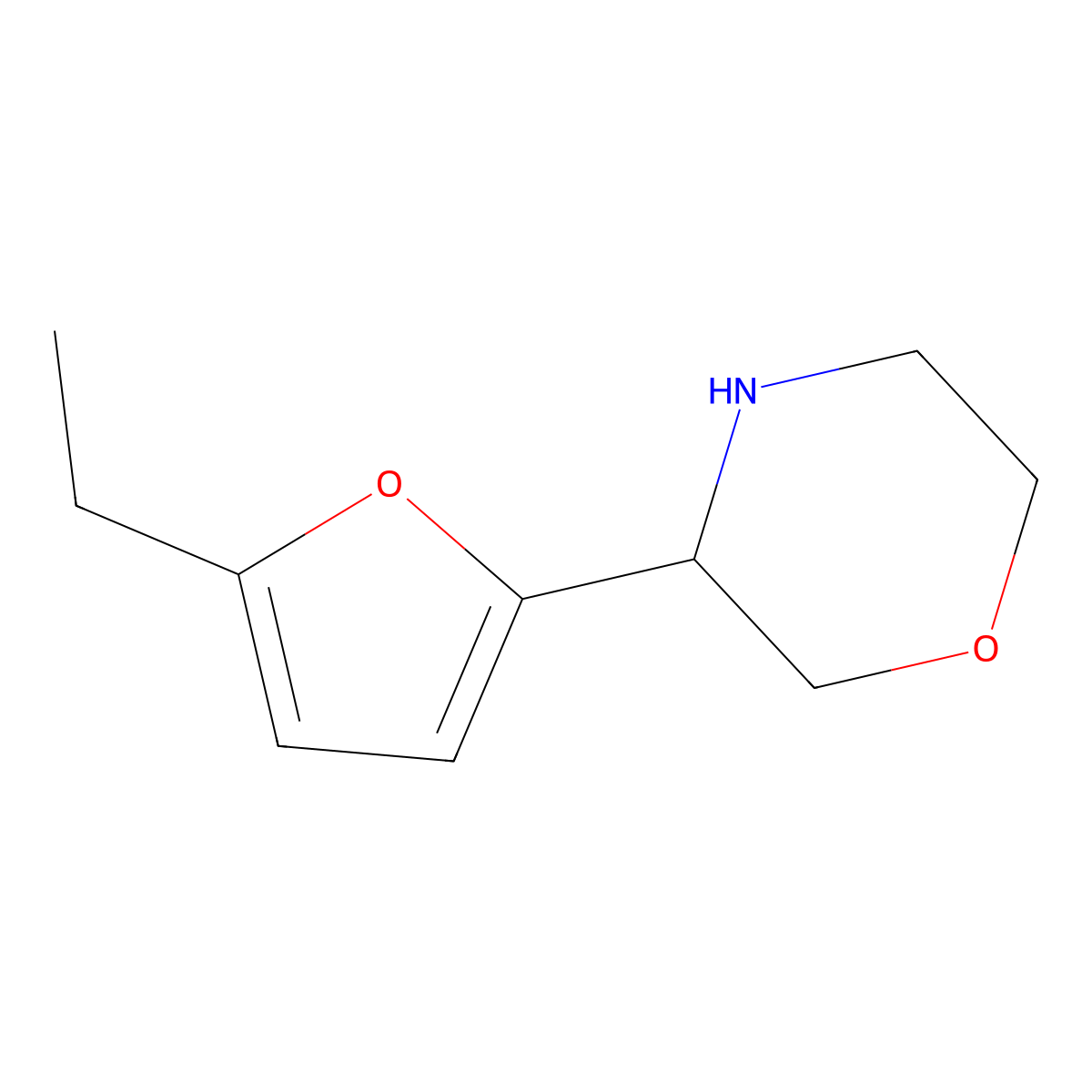 3-(5-Ethylfuran-2-yl)morpholine molecular structure, CAS 1270337-07-9