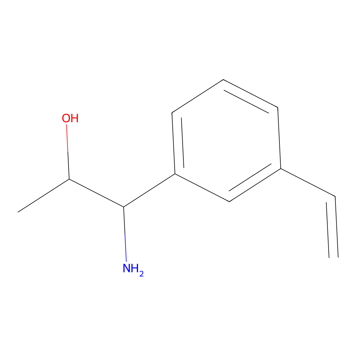1-Amino-1-(3-ethenylphenyl)propan-2-OL molecular structure, CAS 1270337-18-2