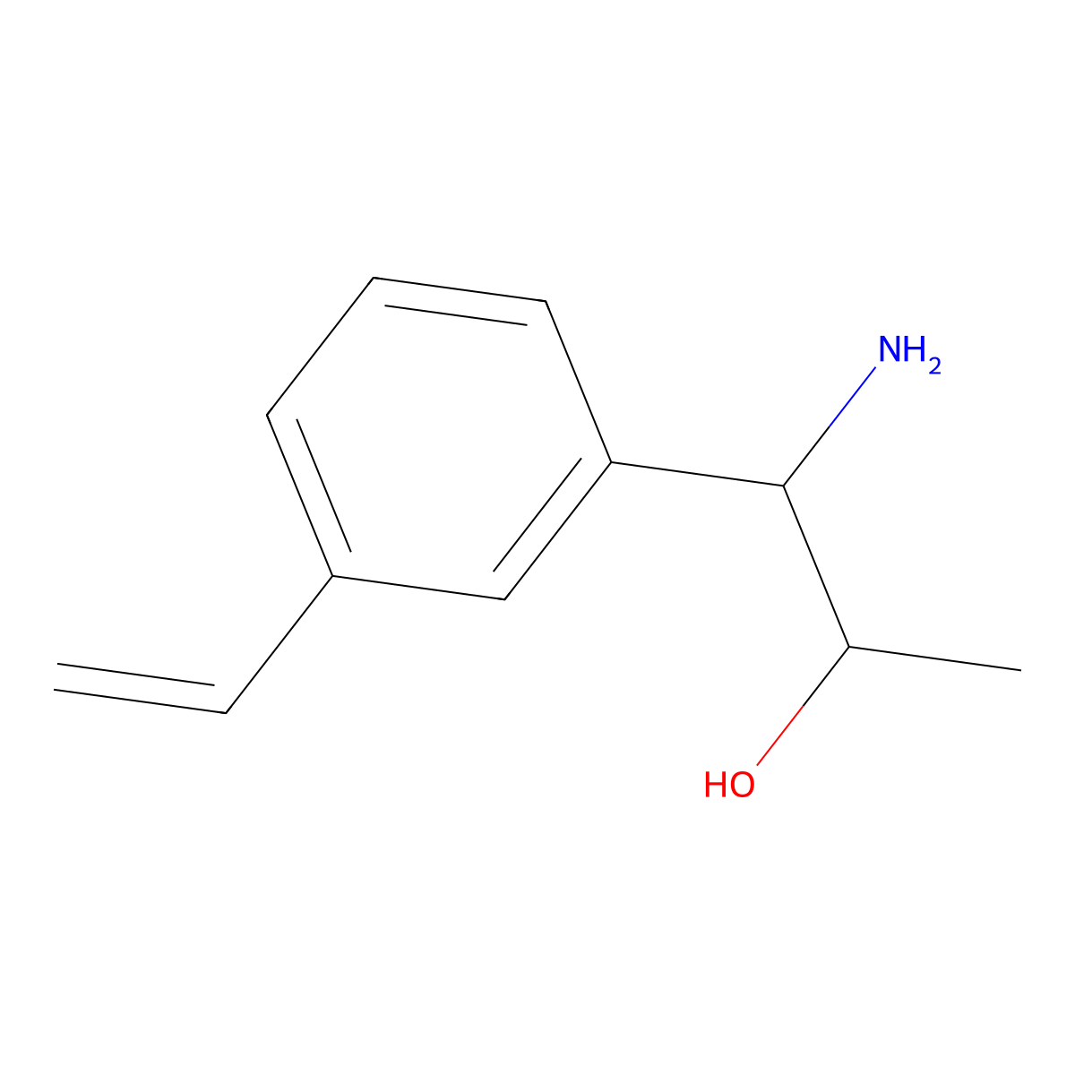 1-Amino-1-(3-ethenylphenyl)propan-2-OL molecular structure, CAS 1270337-18-2