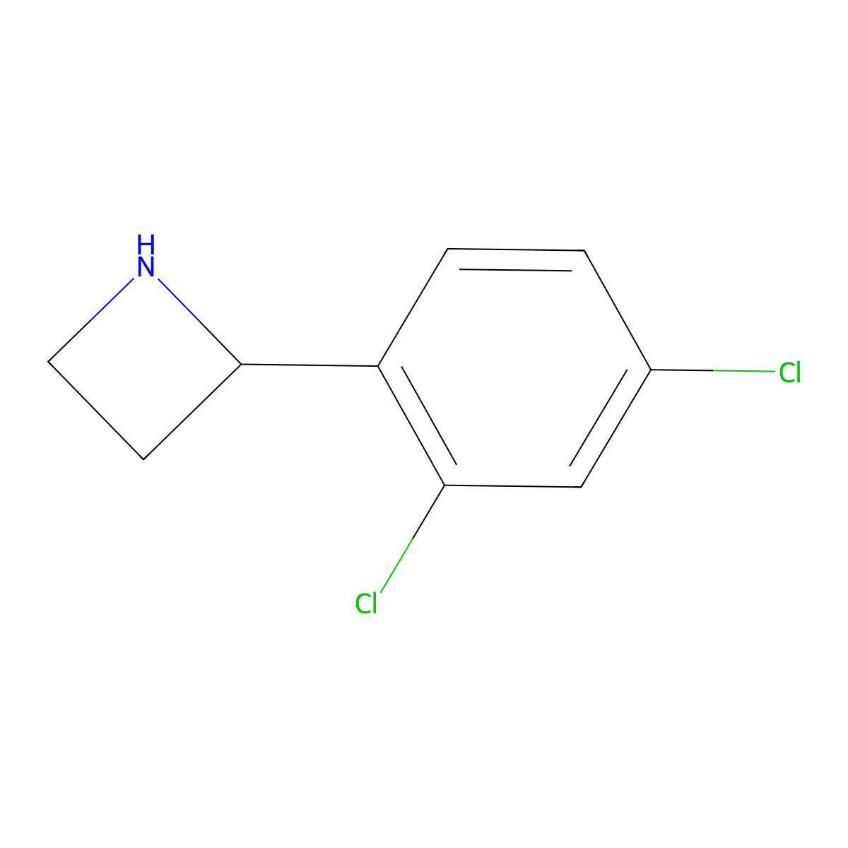 2-(2,4-Dichlorophenyl)azetidine molecular structure, CAS 1270338-50-5