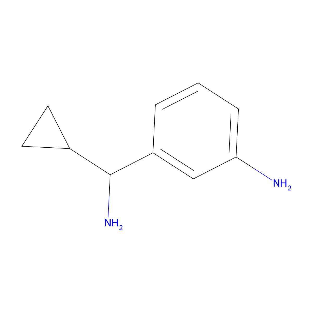 3-(Amino(cyclopropyl)methyl)aniline molecular structure, CAS 1270339-39-3