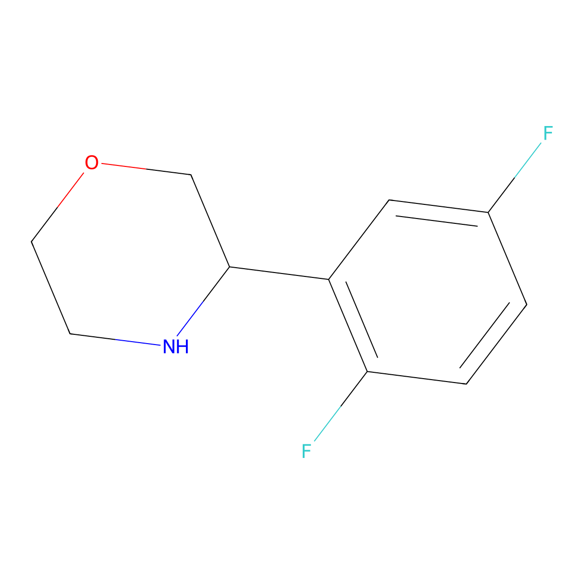 3-(2,5-Difluorophenyl)morpholine molecular structure, CAS 1270339-51-9