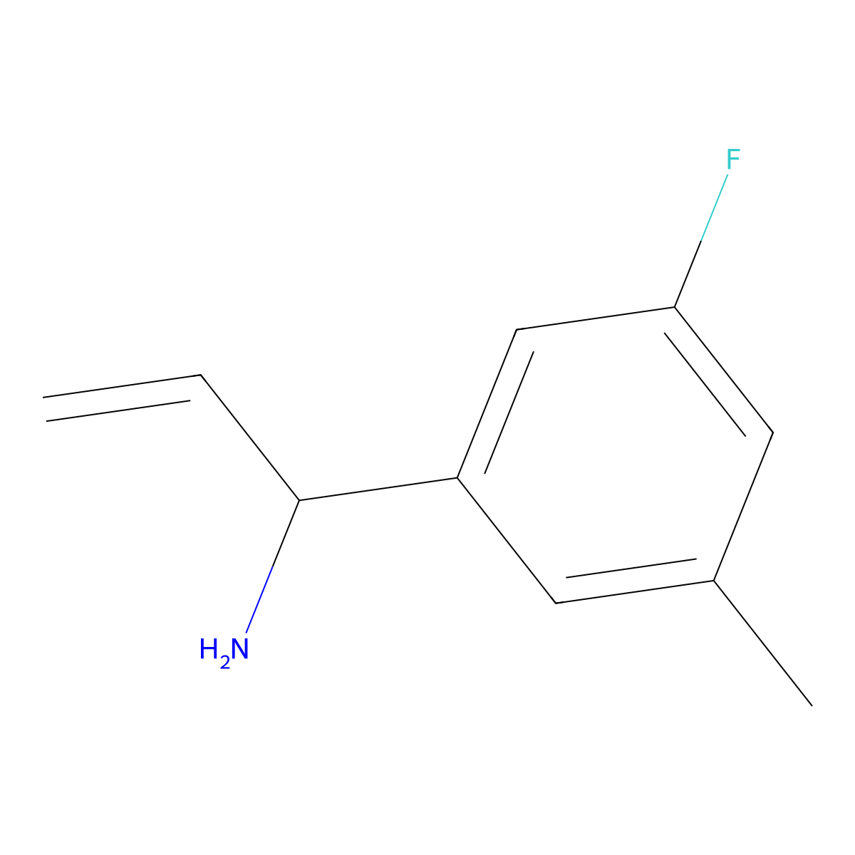 1-(3-Fluoro-5-methylphenyl)prop-2-EN-1-amine molecular structure, CAS 1270339-79-1