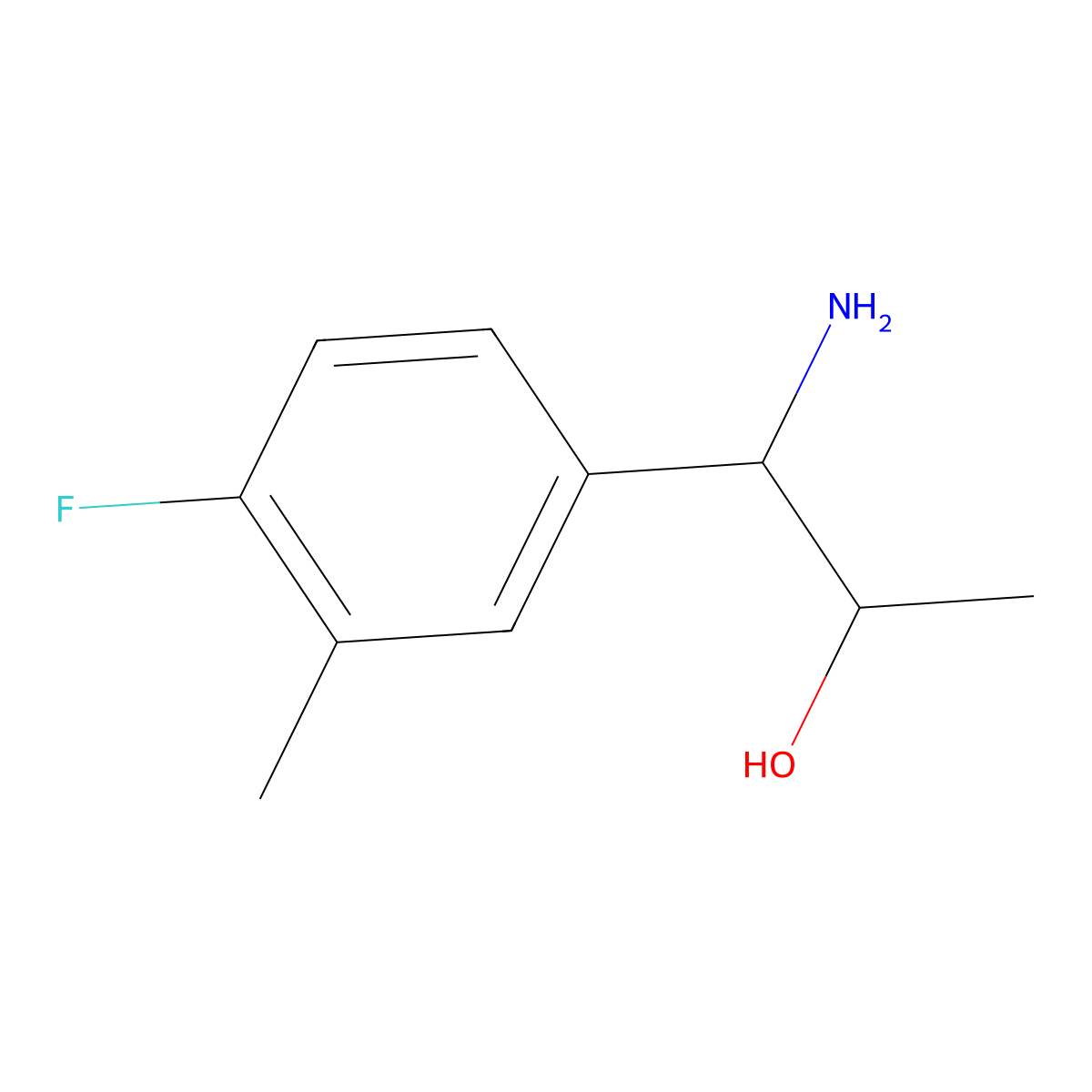 1-Amino-1-(4-fluoro-3-methylphenyl)propan-2-OL molecular structure, CAS 1270339-90-6