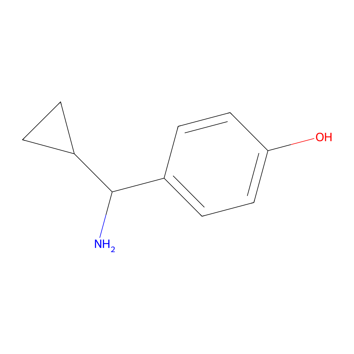 4-[Amino(cyclopropyl)methyl]phenol molecular structure, CAS 1270341-12-2