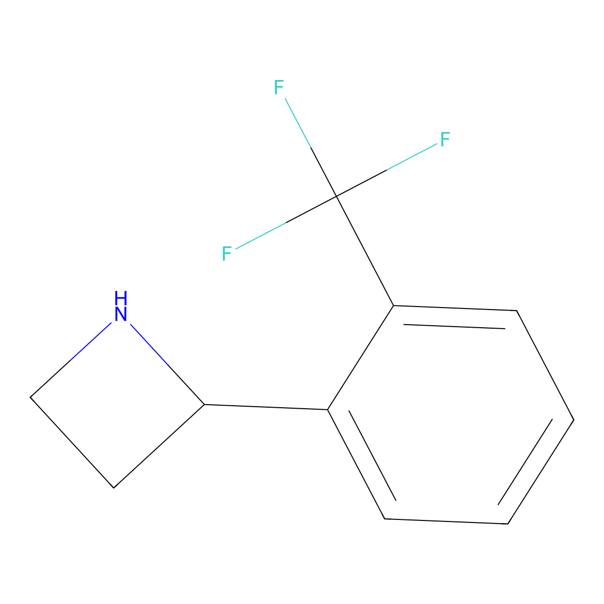 2-(2-(Trifluoromethyl)phenyl)azetidine molecular structure, CAS 1270343-05-9