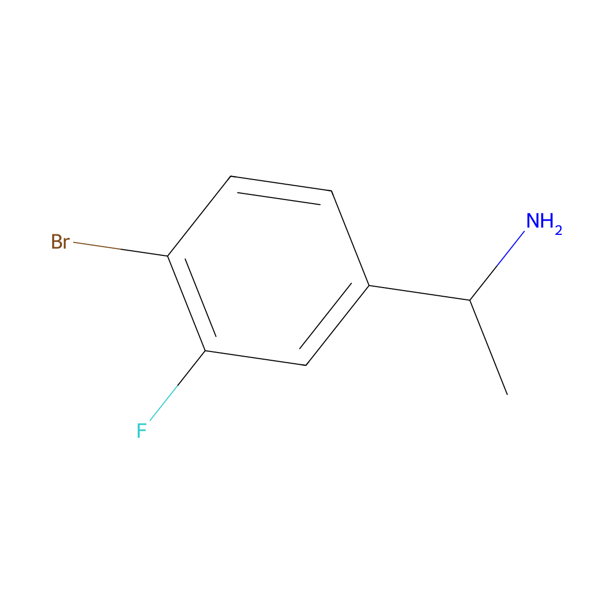 1-(4-Bromo-3-fluorophenyl)ethan-1-amine molecular structure, CAS 1270343-17-3