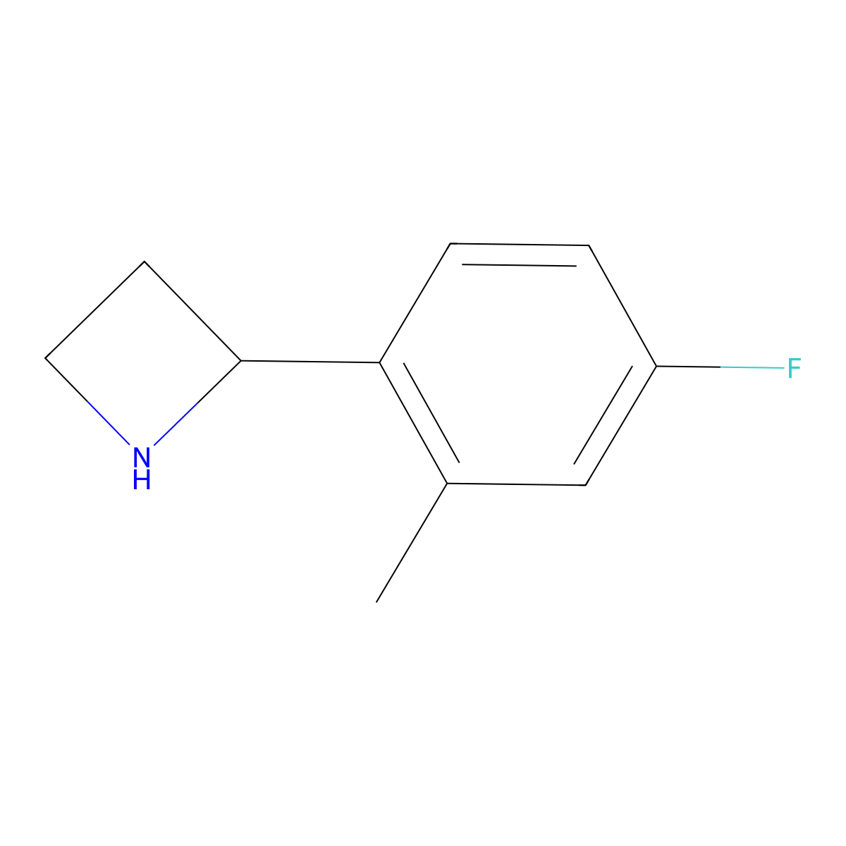 2-(4-Fluoro-2-methylphenyl)azetidine molecular structure, CAS 1270343-68-4