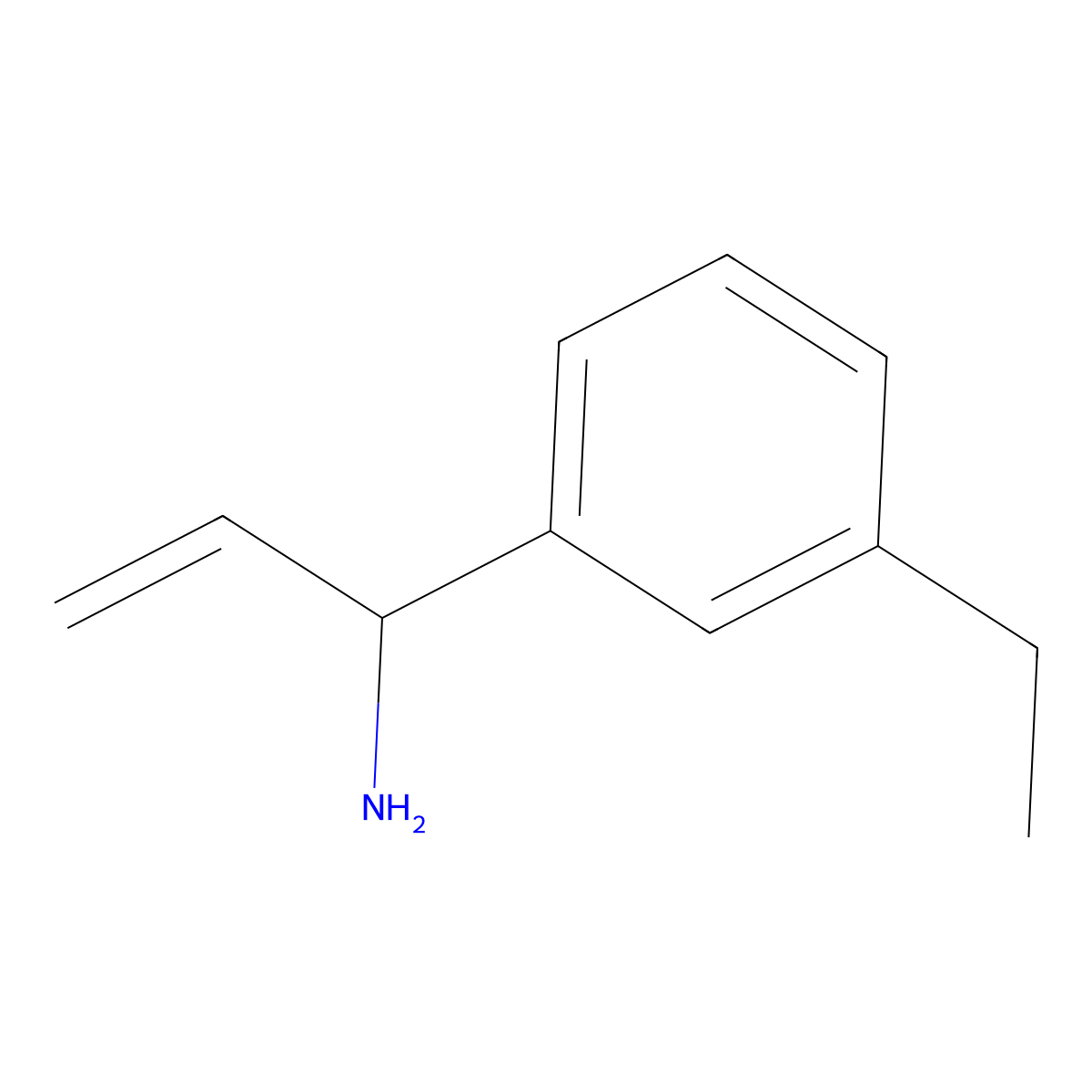 1-(3-Ethylphenyl)prop-2-EN-1-amine molecular structure, CAS 1270345-48-6