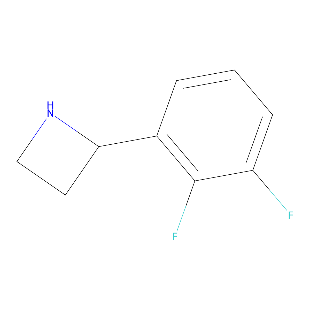 2-(2,3-Difluorophenyl)azetidine molecular structure, CAS 1270345-67-9