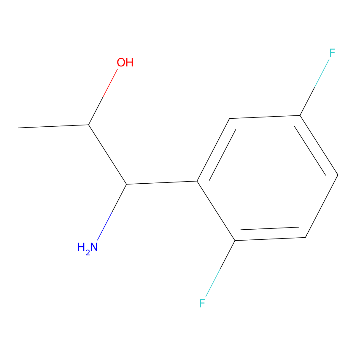 1-Amino-1-(2,5-difluorophenyl)propan-2-OL molecular structure, CAS 1270348-48-5