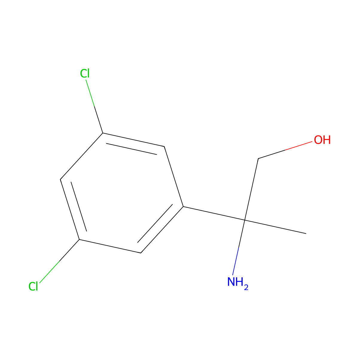 2-Amino-2-(3,5-dichlorophenyl)propan-1-ol molecular structure, CAS 1270348-55-4