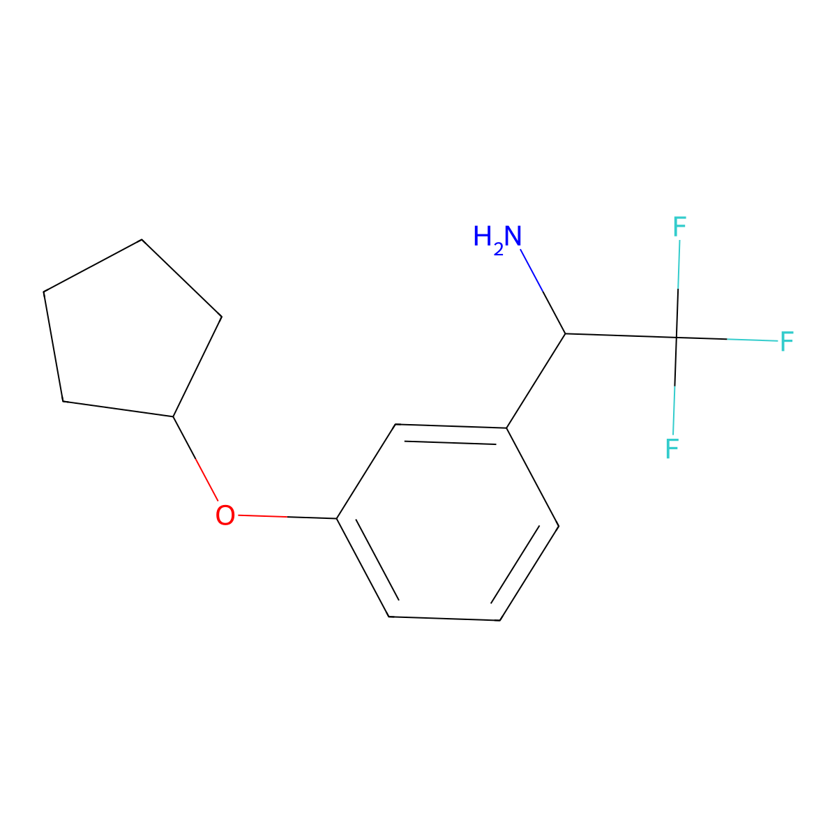 1-(3-Cyclopentyloxyphenyl)-2,2,2-trifluoroethylamine molecular structure, CAS 1270348-75-8