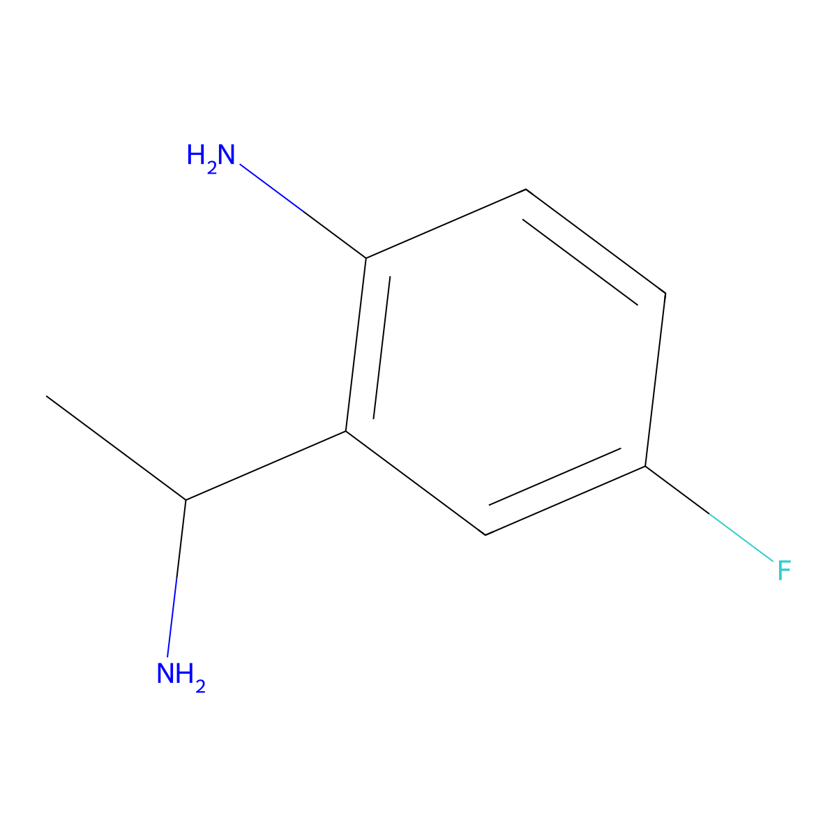 2-(1-Aminoethyl)-4-fluoroaniline molecular structure, CAS 1270351-62-6