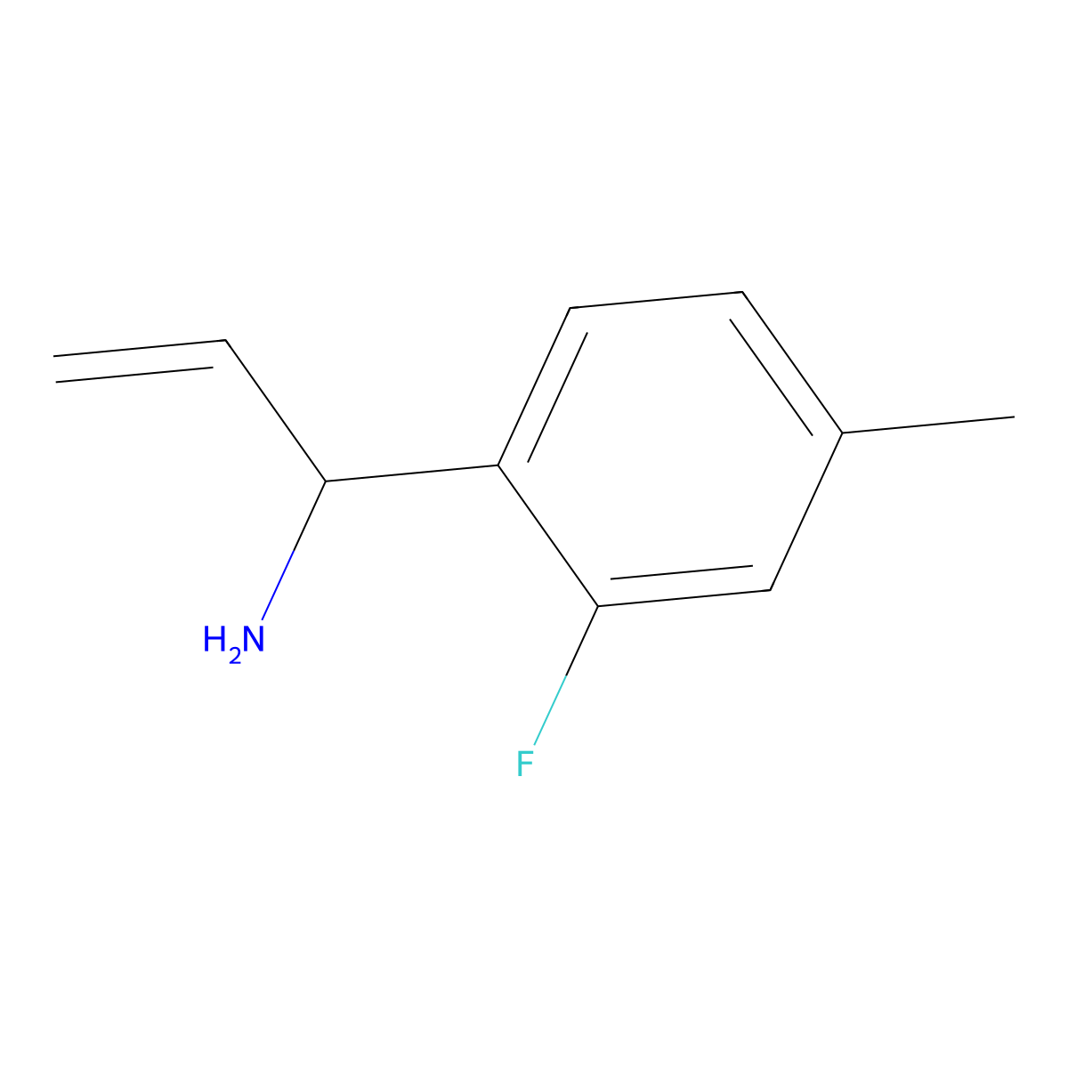 1-(2-Fluoro-4-methylphenyl)prop-2-enylamine molecular structure, CAS 1270352-34-5