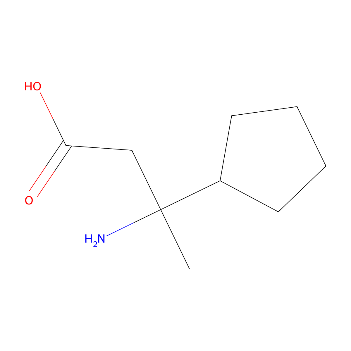 3-Amino-3-cyclopentylbutanoic acid molecular structure, CAS 1270353-92-8
