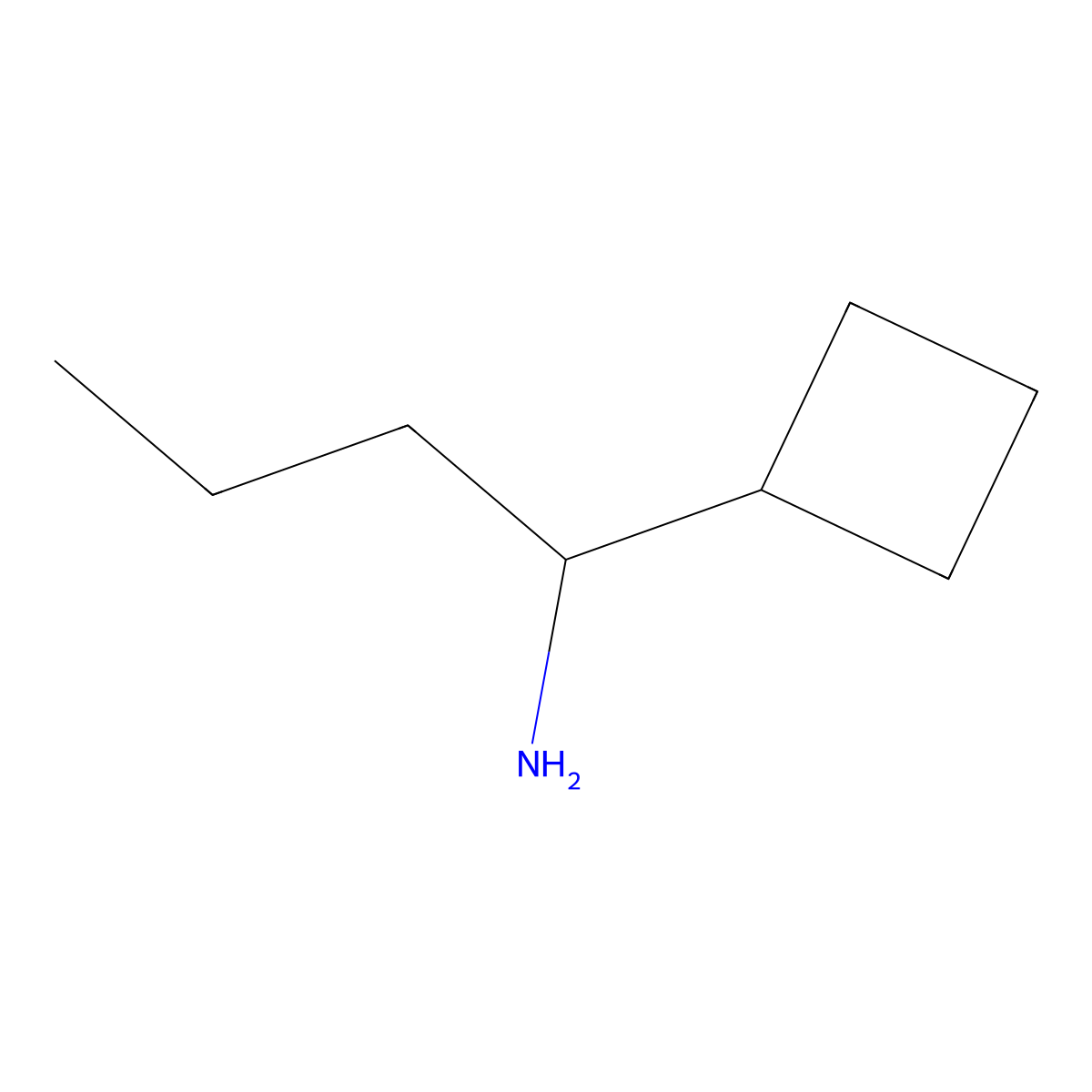 1-Cyclobutylbutan-1-amine molecular structure, CAS 1270355-60-6