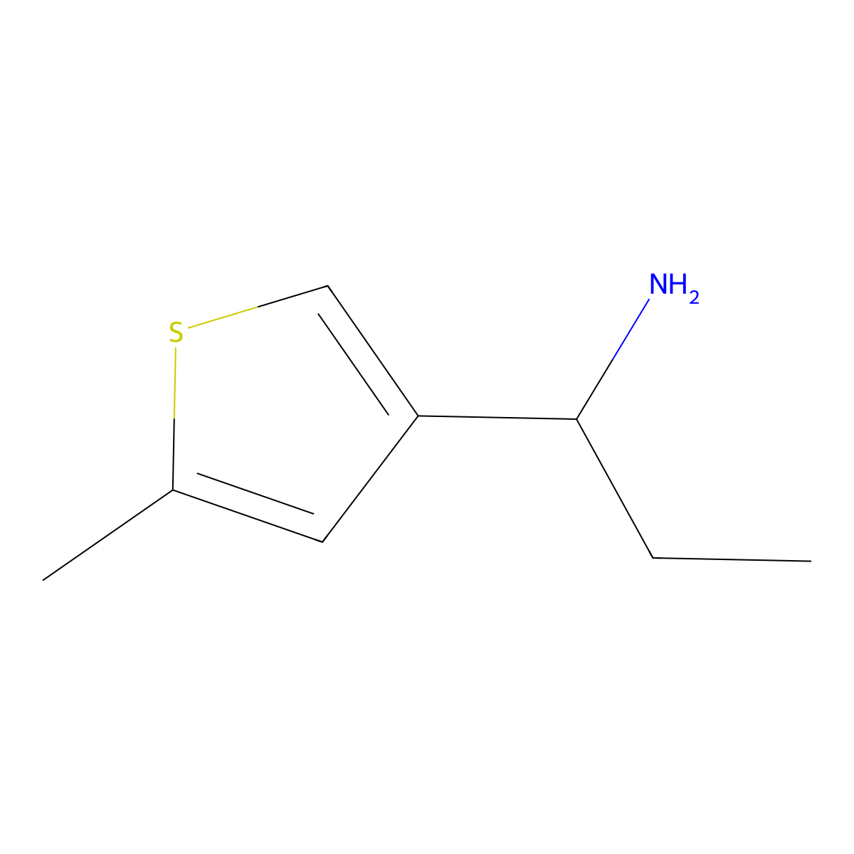 1-(5-Methylthiophen-3-yl)propan-1-amine molecular structure, CAS 1270358-73-0