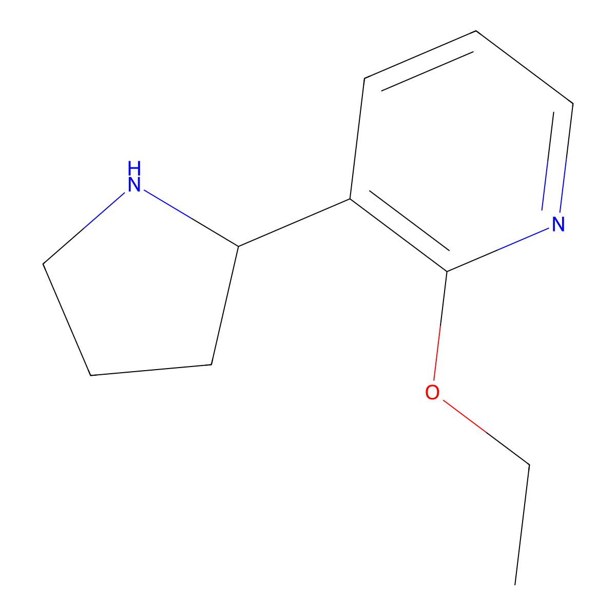 2-Ethoxy-3-(pyrrolidin-2-yl)pyridine molecular structure, CAS 1270359-15-3