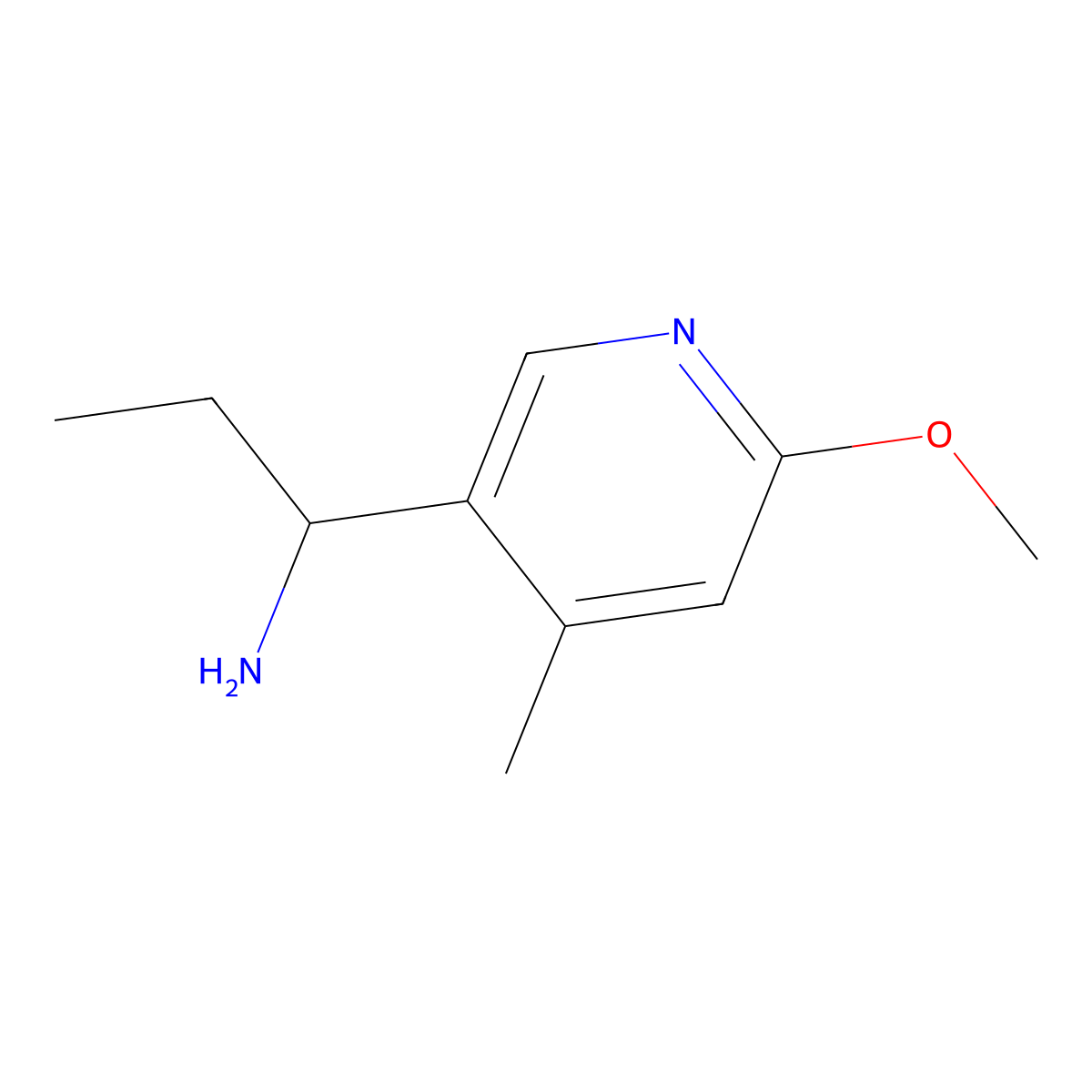 1-(6-Methoxy-4-methylpyridin-3-yl)propan-1-amine molecular structure, CAS 1270359-21-1