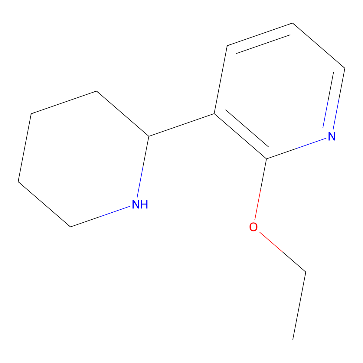 2-Ethoxy-3-(piperidin-2-yl)pyridine molecular structure, CAS 1270359-23-3