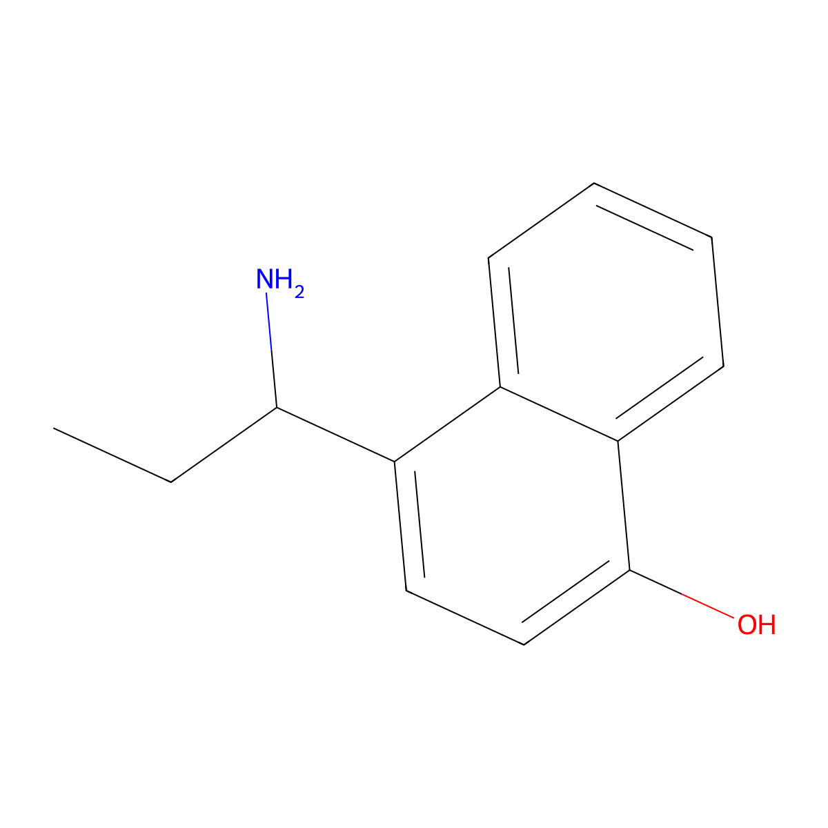 4-(1-Aminopropyl)naphthalen-1-OL molecular structure, CAS 1270359-90-4