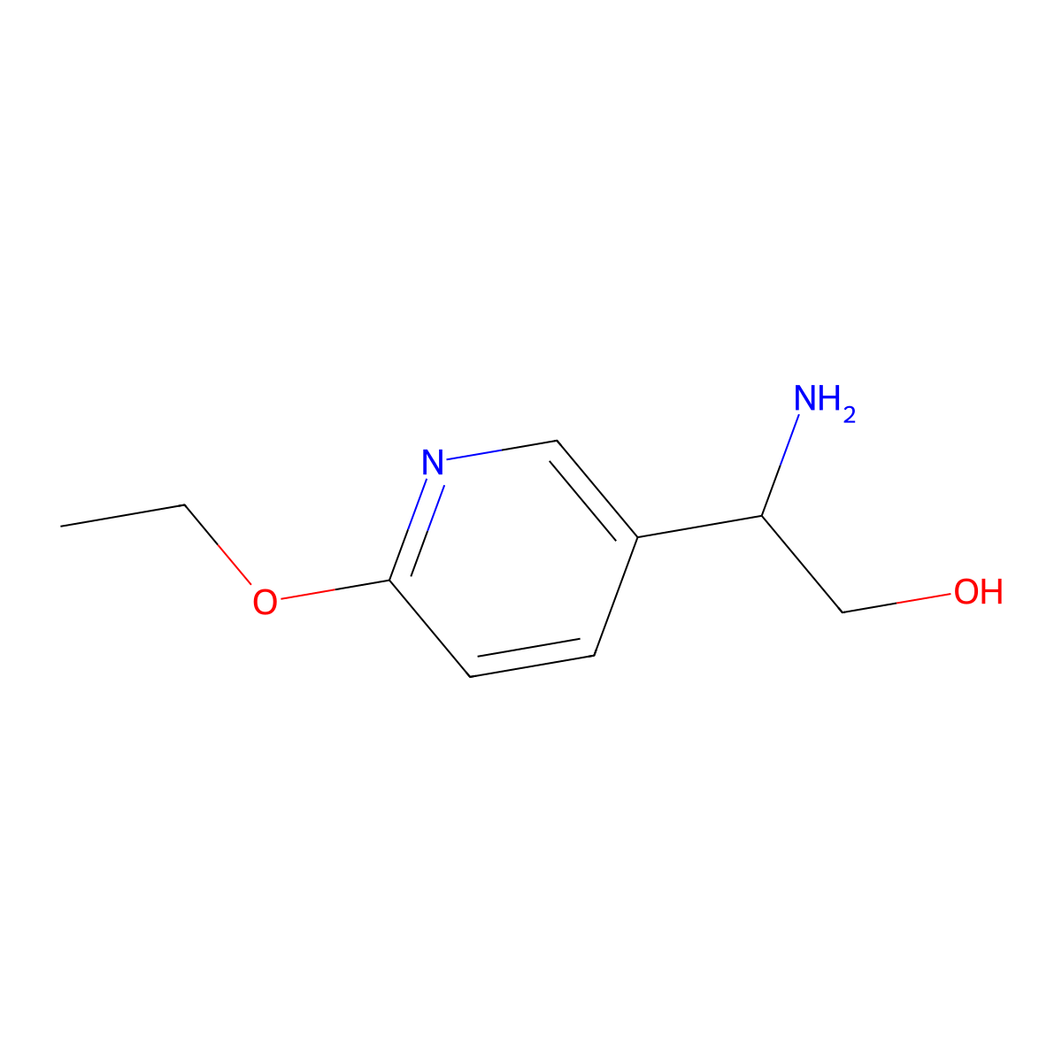2-Amino-2-(6-ethoxypyridin-3-yl)ethanol molecular structure, CAS 1270362-54-3